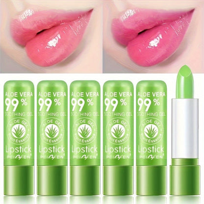 pH Color Changing Lipstick Aloe Squalane — Magic Green to Pink Formula, Long-Lasting Moisturizing Glossy Lip Color, Personalized Shade Reactive Tint, 6-Pack & 12-Pack Gift Set for Women