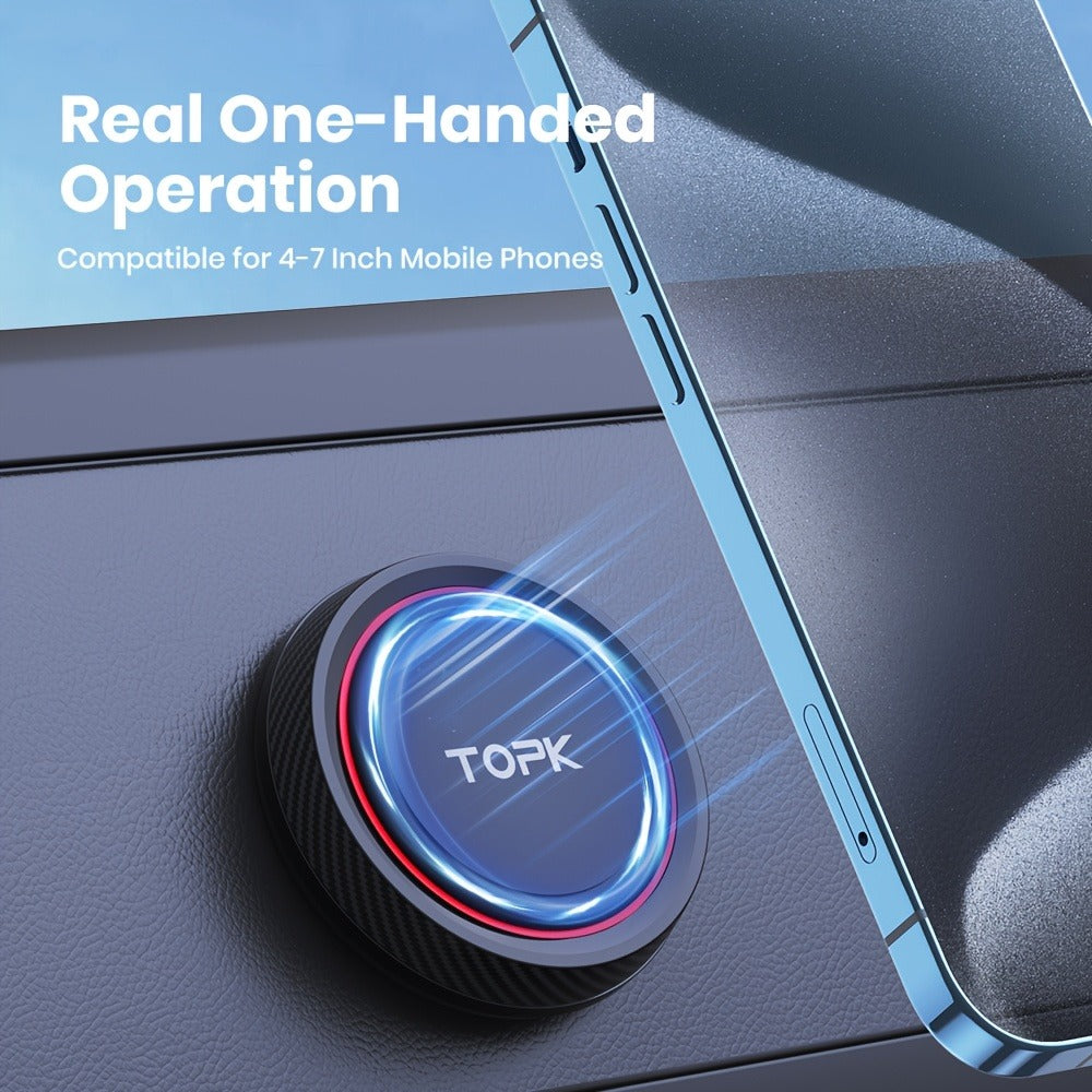 Magnetic Car Phone Mount 2-Pack – 360° Strong Magnet Dashboard Holder, Temperature-Resistant Adhesion, Compatible with iPhone, Samsung, Xiaomi, Huawei & All Smartphones