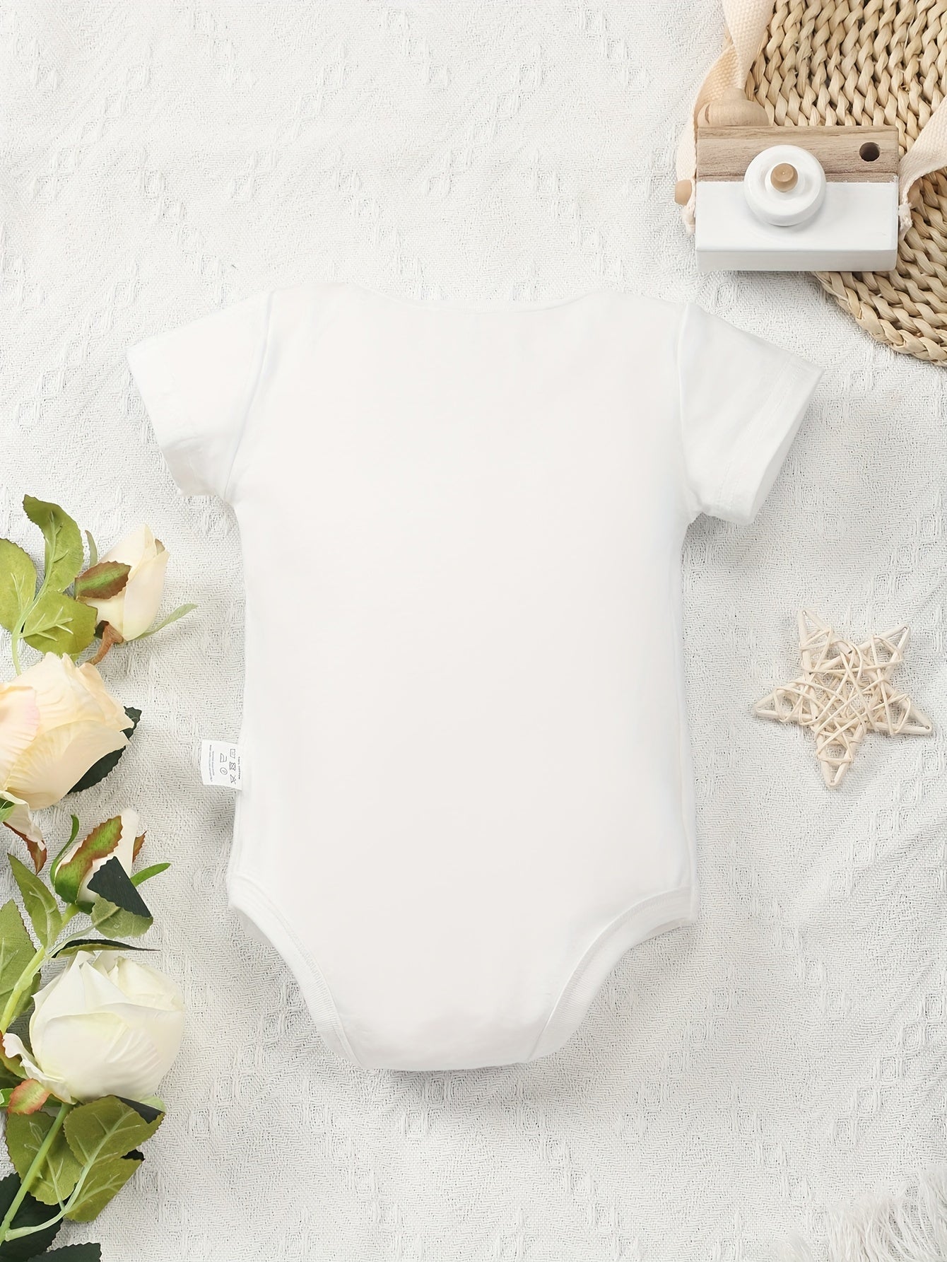 Baby Unisex Cotton Romper - Fun Letter Print