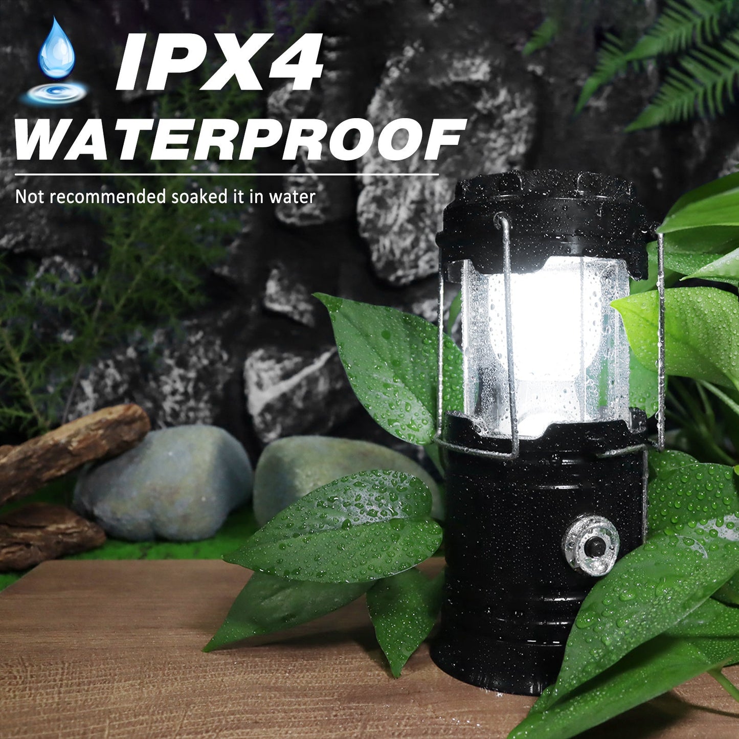 Collapsible Solar Lantern 4-Pack – USB IPX4 2-in-1 Light