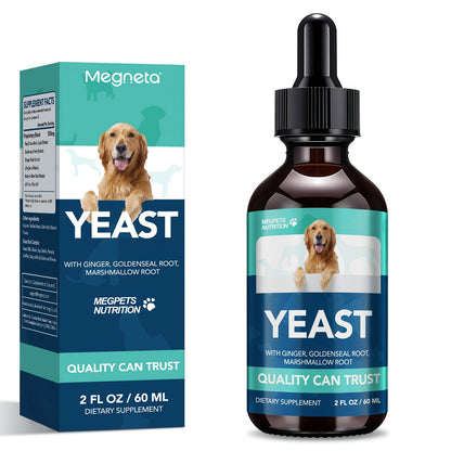Yeast Health Drops for Dogs & Cats – Skin & Ear Support Supplement, Easy-Absorb Liquid Formula for All Breeds & Ages, 2fl oz (60ml)