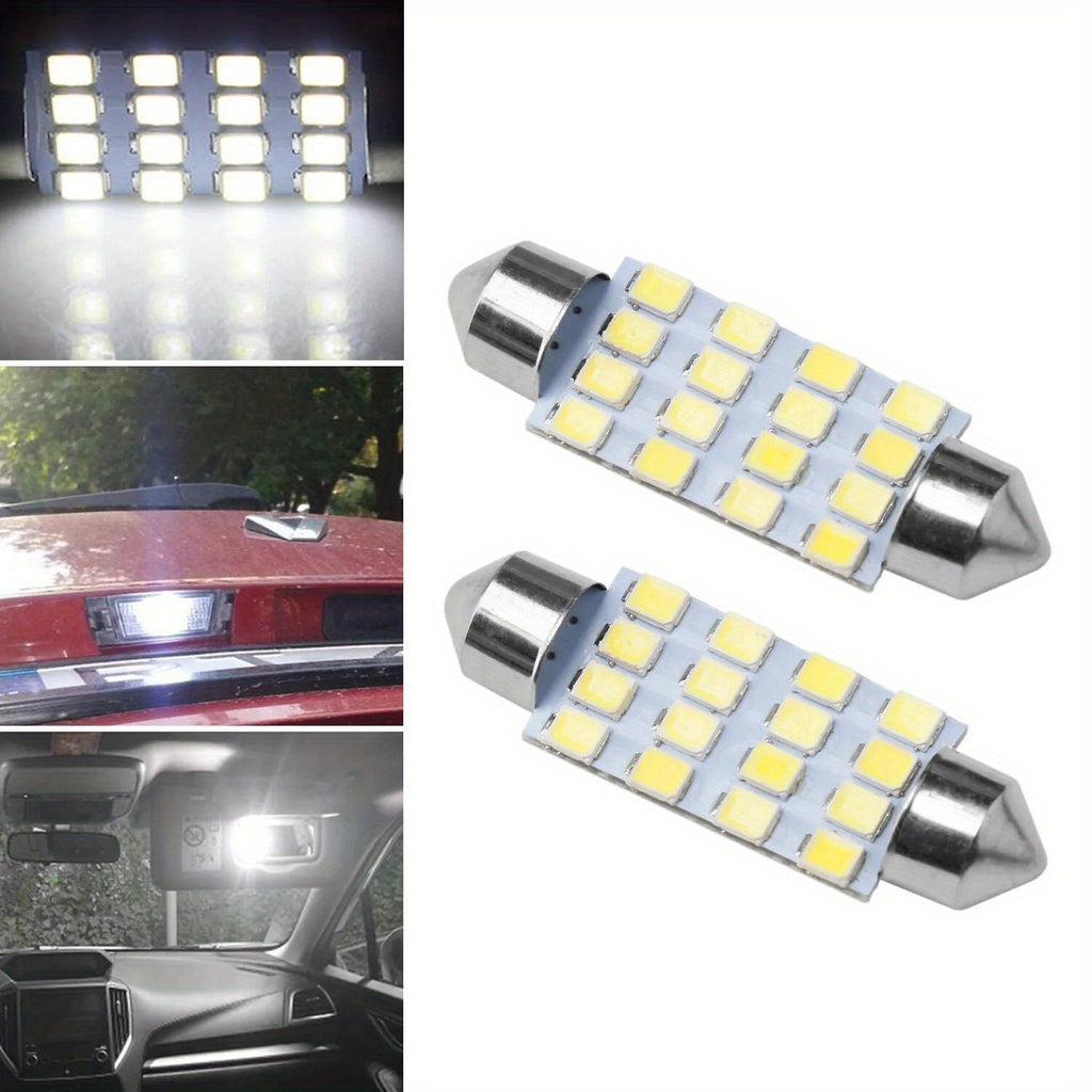 56PCS Car LED Combination Set 12V-T10 Width Indicator Dual Pointed Reading Light, Car Interior Combination LED Map Dome Luggage License Plate Indoor Light Bulb