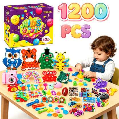 Bulk Party Favor Toys 1000-1200 Pcs – Fidget Toy Pack for Kids, Classroom Prizes, Goodie Bag Fillers, Piñata Stuffers, Carnival Rewards & Birthday Party Supplies