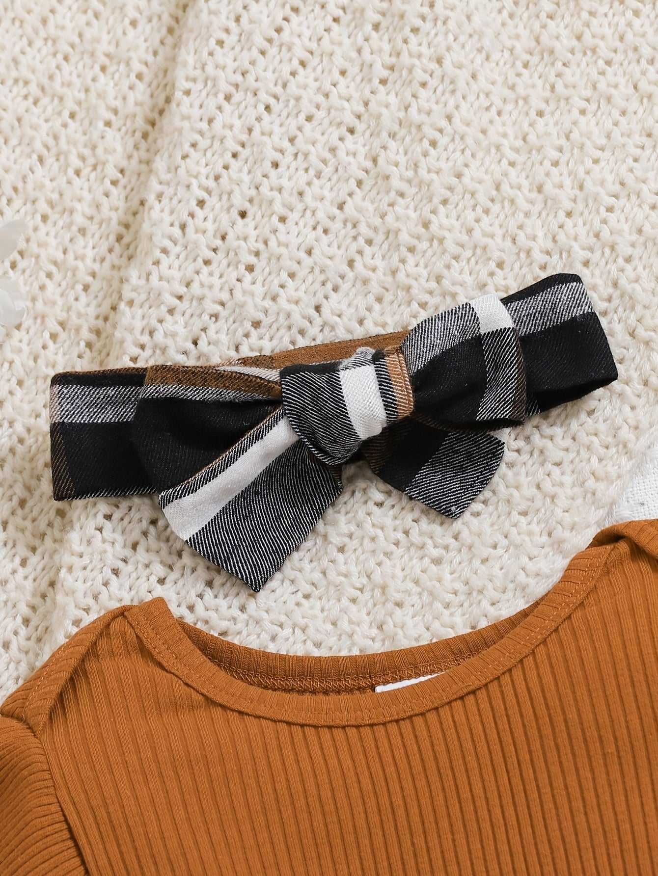 Baby Girls Outfit Set - 2-Piece Plaid