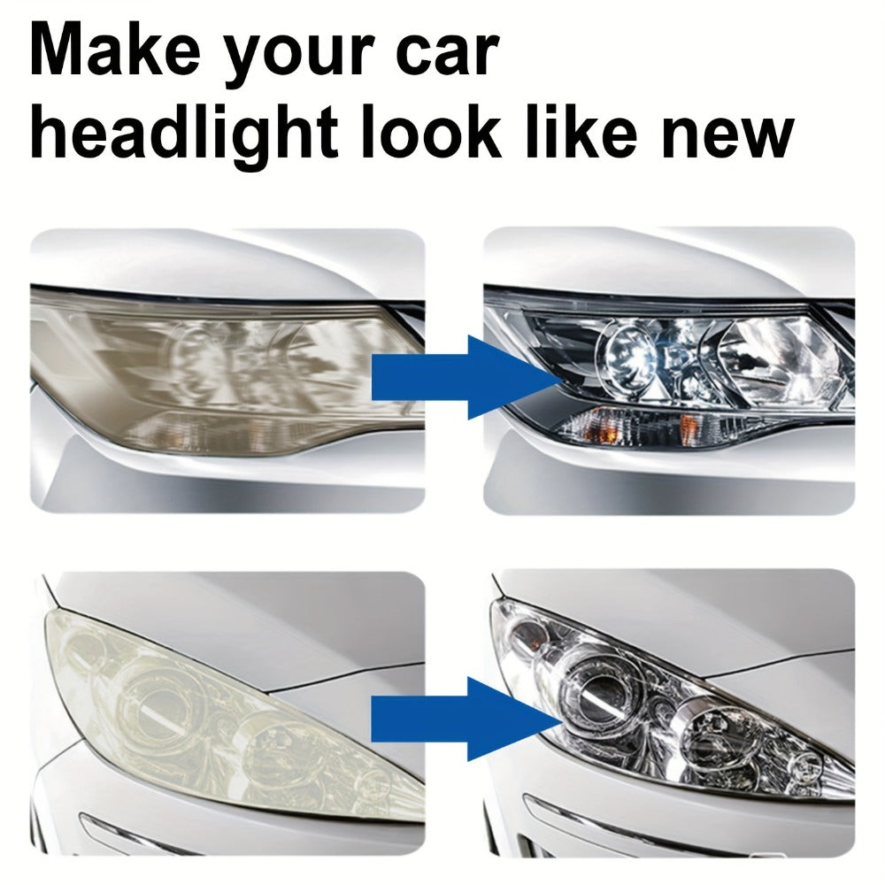 Car Headlight Restoration Fluid 8.5oz – Removes Yellowing, Oxidation & Haze | Crystal Coating Refurbishment Agent for Plastic Headlamp Lenses | Treats 6-10 Headlights
