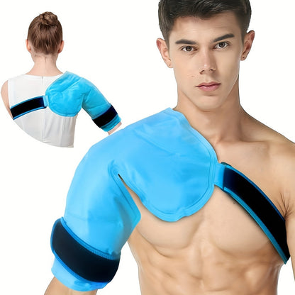 Shoulder Ice Pack Wrap Hot Cold Therapy Gel Pack Reusable Rotator Cuff Compress Adjustable Strap Hands-Free Pain Relief for Athletes Gym Home Recovery