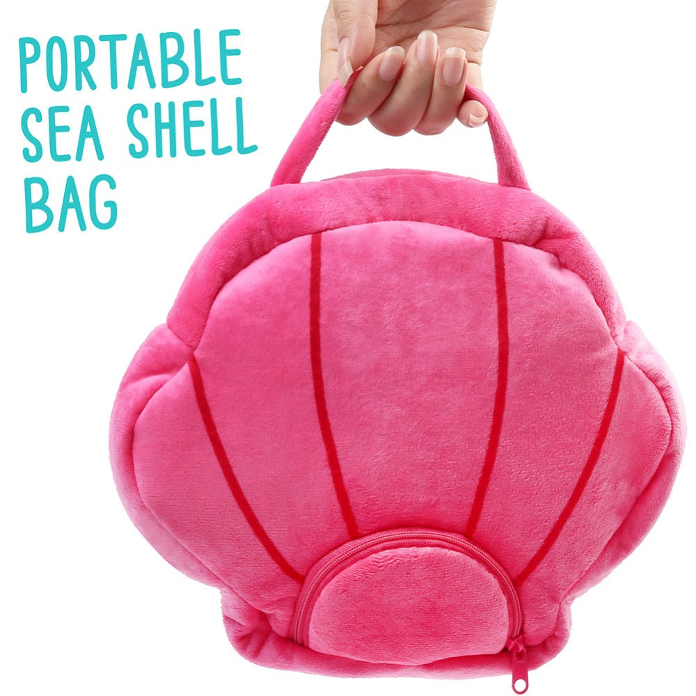 Ocean Stuffed Animals Set 5 Pack Sea Turtle Octopus Mermaid Seahorse Crab Soft Plush Toys with Shell Carrying Bag Gift for Baby Toddlers Kids Birthday Christmas Baby Shower