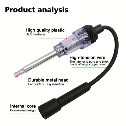 3pcs Spark Plug Tester - Automotive Diagnostic Tool with Glowing Bulb, Durable Metal Construction & Easy-Use Design for Cars, Lawnmowers, Engines, Spark Plug Tool