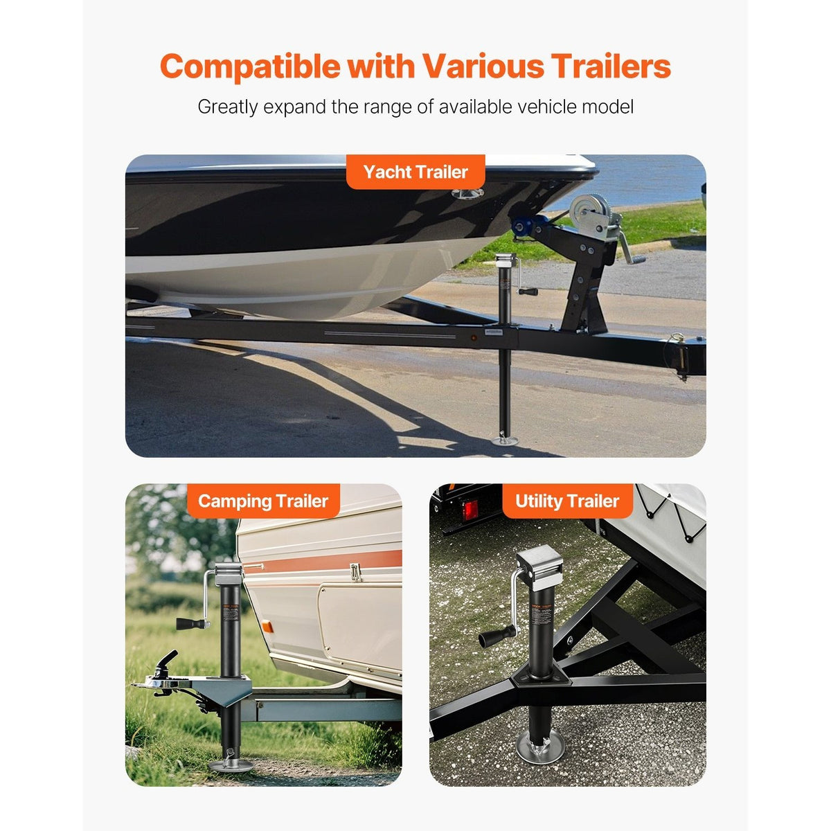 VEVOR A Frame Trailer Jack Bolt on Trailer Tongue Jack 2000/5000 lbs 15-inch Travel