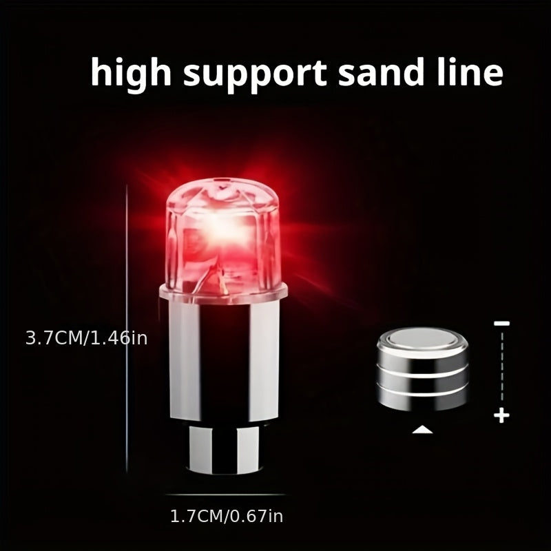 12pcs Colorful Wheel Light Cap Car Tire Valve Core