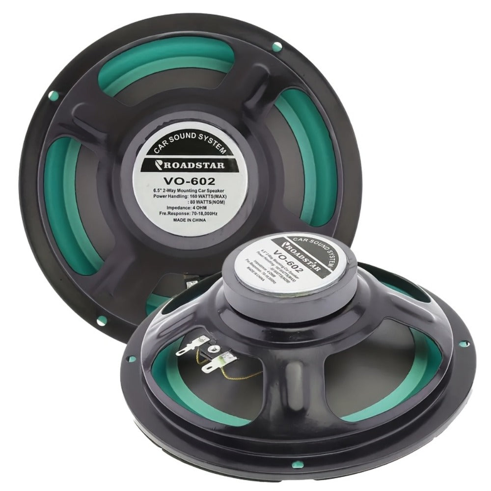 6.5 Inch Car Speakers 160W HiFi Coaxial Full Range – Universal Automotive Audio Stereo Speaker, Single or Pair, Drop-In Replacement for Cars, Trucks & SUVs