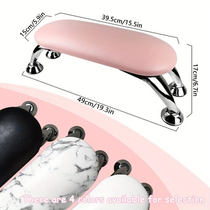 Nail Armrest Hand Pillow Detachable Non-Slip Wrist Rest Cushion for Nail Technicians - Foldable Portable Manicure Support for Salon & Home Use, Available in Pink Black White