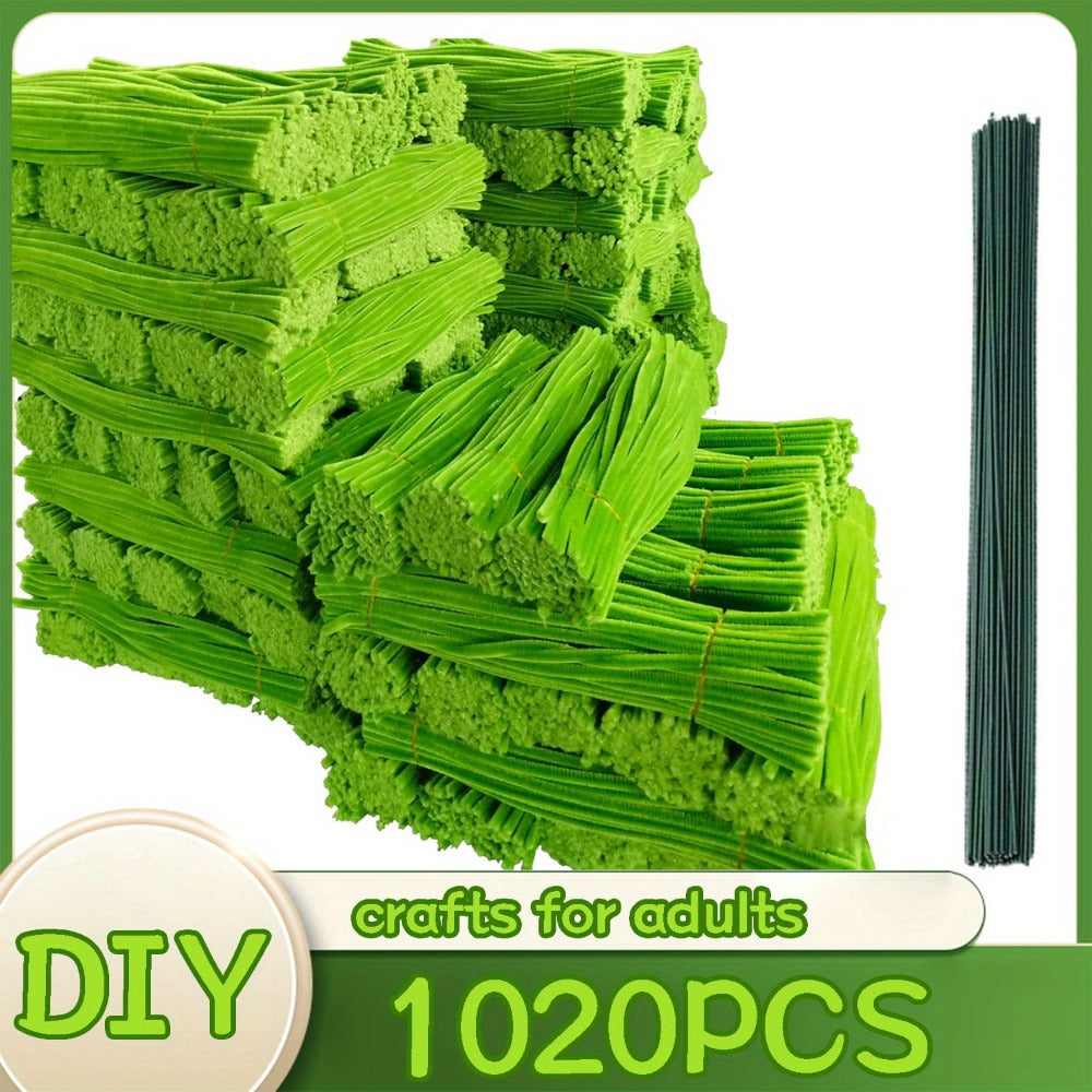 Pipe Cleaners 1020pcs Chenille Stems 20 Colors – Upgraded Thick Fuzzy Sticks with Patterned Rods for Kids Adults Teachers, DIY Arts & Crafts Supplies Bulk Set Birthday Christmas Gift