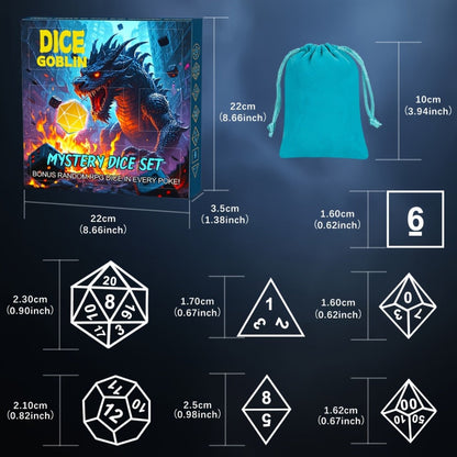 Mystery Box DnD Dice Set 72pcs Blind Box 9 Sets Random Polyhedral Dice with Pouches – D4 D6 D8 D10 D12 D20 Surprise Gift for D&D RPG Tabletop Gamers