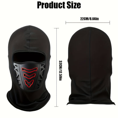 Motorcycle Full Face Mask Winter Thermal – Windproof Anti-Dust Neck Cover, Breathable Air Vents, Cold Weather Balaclava for Men, Snug Fit, Glasses-Compatible Riding Face Mask