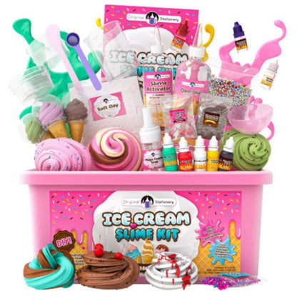 Novelty Slime Toy Ice Cream & Lollipop Set for Kids – Cute Food Shaped Squishy Slime, Fun Party Favors for Christmas Halloween Easter, Sensory Play Gift for Girls & Boys Ages 3+