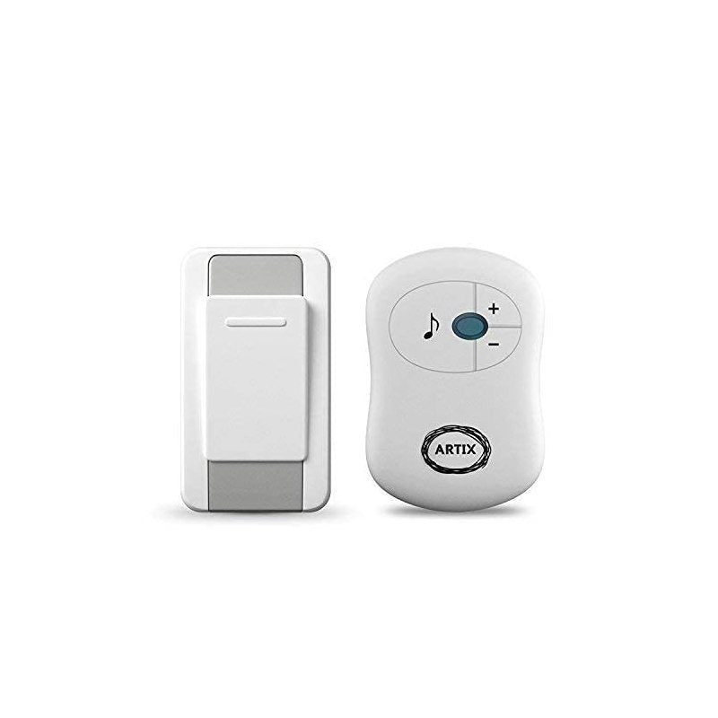 Wireless Doorbell Kit 36 Chimes 100M Range Waterproof – Adjustable Volume 25-110dB, Plug-In Receiver & Push Button Transmitter, No Wiring Easy Install for Home Office Store & Classroom