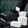 Universal Car Armrest Box Cover, PU Leather Center Console Mat with 2 Side Pockets + 2 Cup Holders, Multi-Functional Storage for Phone/Water Bottle/Cards, Fits Most Car Models, Tissue Box Replacement 3pcs Set-1