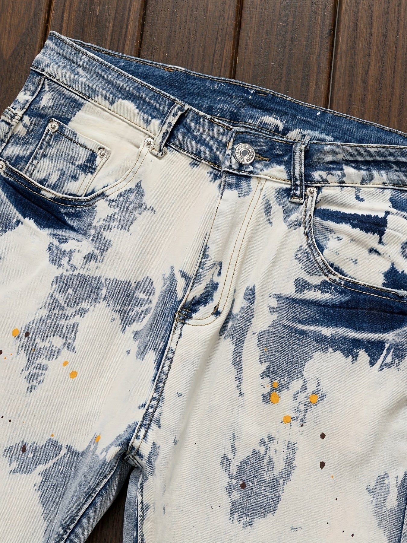 Men's Punk Slim-Fit Blue Jeans - Elastic Cuff Nightclub Style