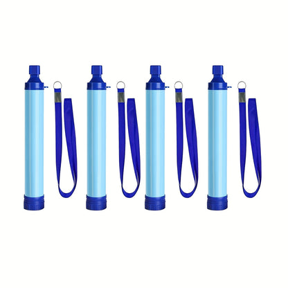 Portable Water Filter Straw for Outdoor Survival – Lightweight ABS Filtration Bottle for Hiking, Camping, Trekking & Emergency Use, Filters Springs, Streams, Lakes & Tap Water – 2 or 4 Pack