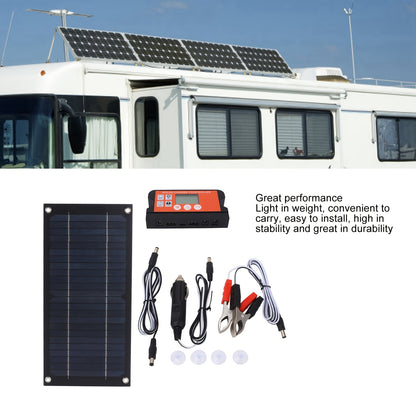 2026 New 18V 100A Solar Panel Kit Monocrystalline High Efficiency Portable Solar Charger with 100A Charge Controller Extension Cable Battery Clamps for RV Camping Outdoor Travel Fishing Emergency Power Supply Phone 12V/24V Off Grid Power System