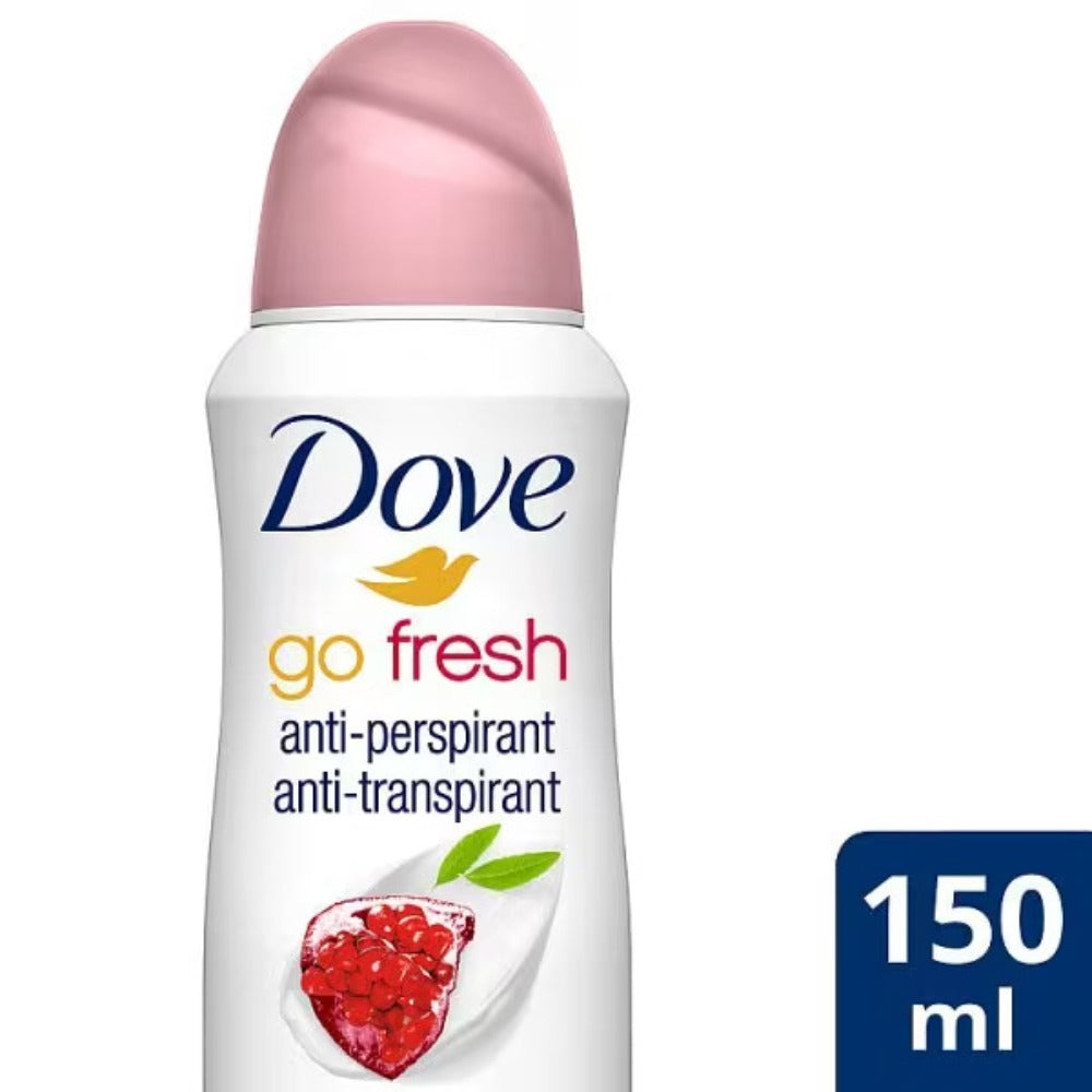 Pomegranate & Lemon Verbena Body Spray for Women Dove Go Fresh 150ml Long Lasting Freshness Quick Dry Invisible No White Marks Non-Sticky Lightweight Daily Deodorant Spray for Gym Travel 5oz