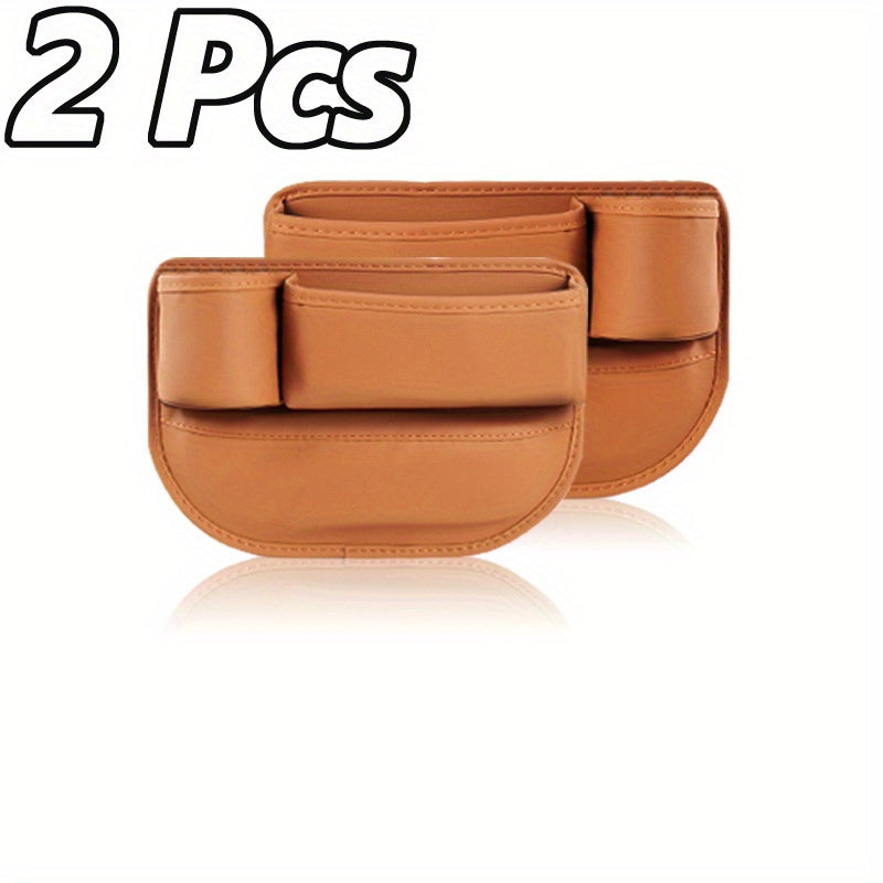 1 Set Universal Car Seat Gap Organizer - Multifunctional Storage Box with Pocket, Wallet, Keys, Card, Cup, And Phone Holder for Auto Interior Additions