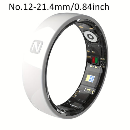 Fitness Tracker Smart Ring – IP68 Waterproof, Sleep & Step Monitor, Crystal Charging Case, Stainless Steel | Men & Women Sizes 7–13