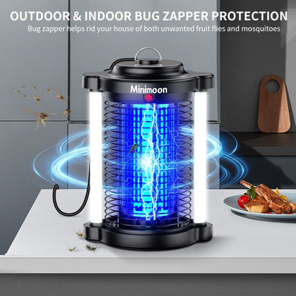 Plug-In Bug Zapper with Dual LED – 110V Electric Fly Killer & Mosquito Trap, Instant Kill for Mosquitoes, Flies & Cockroaches, with Bug Collector Tray, for Home, Office & Commercial Use (HK-5)