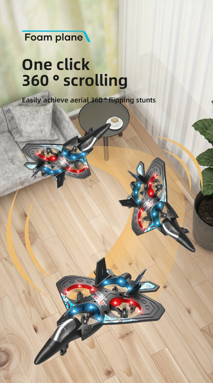 Kids Drone with Altitude Hold for Beginners – Rechargeable RC Flying Toy Indoor Outdoor, Easy to Fly Helicopter Airplane Gift for Boys & Girls Ages 8 9 10 11 12 (Black/Blue/Red)