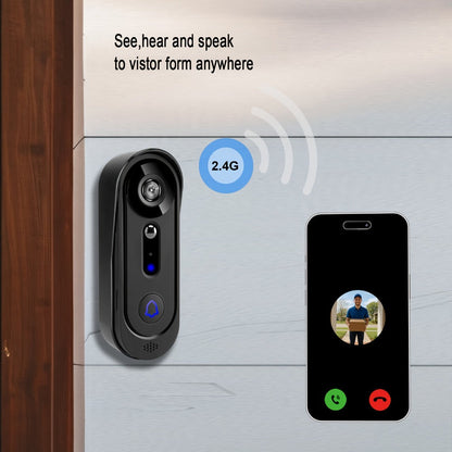 Video Doorbell Camera 1080P HD Wireless with Night Vision, Motion Detection, Two-Way Audio, Indoor Chime & Cloud Storage – 5200mAh Battery, 166° Wide Angle, 2.4GHz WiFi Smart Door Camera