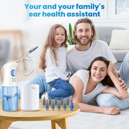 Ear Wax Removal Kit Manual Travel-Friendly Compact Ear Cleaning Set – Safe Irrigation System for Adults and Kids, Portable Ear Cleaner Tool for Home and On-the-Go Ear Care