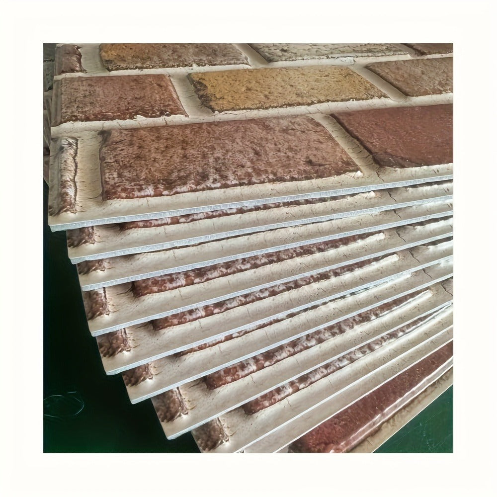 Peel and Stick Tile Stickers 20pcs Vintage Brick Pattern Self-Adhesive Waterproof Wall Tiles for Kitchen Bathroom Toilet – Removable Oil-Proof Backsplash Wall Art Decor