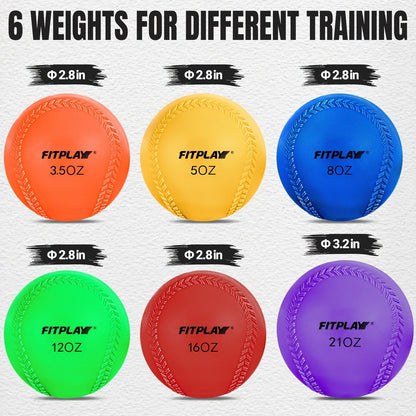Weighted Ball Set of 6 with Mesh Bag & Air Nozzle, PVC