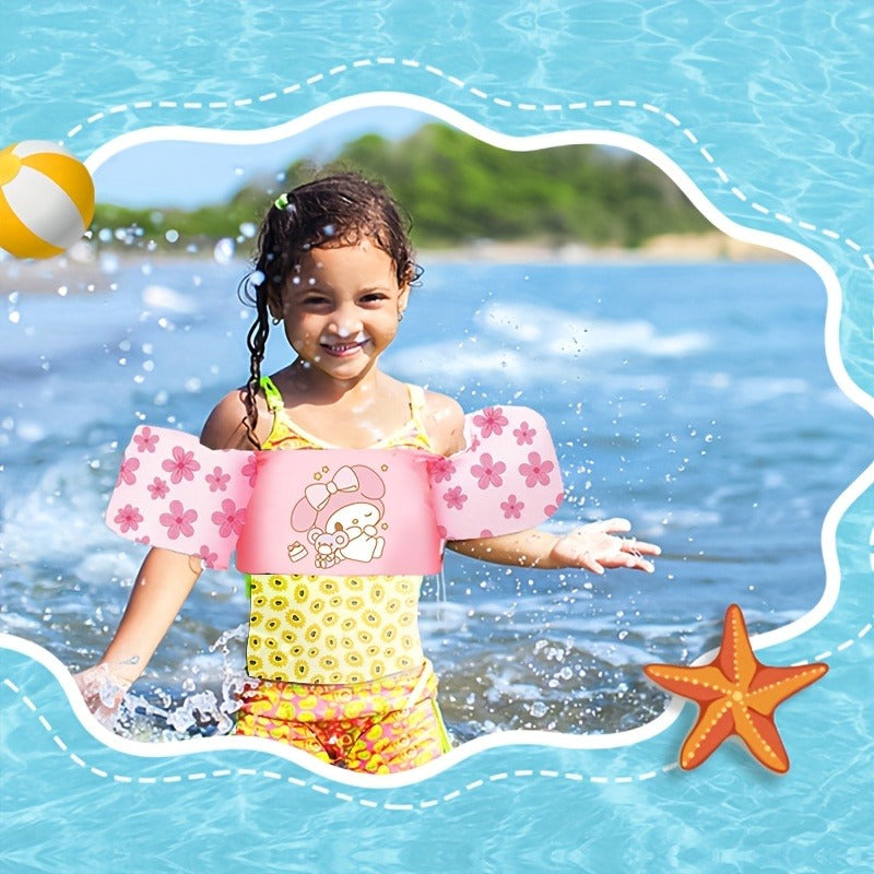 Kids Swim Vest Floating Jacket – Adjustable Straps, Lightweight, Cute Cartoon Pattern for Boys Girls Beginners, Pool Beach Water Safety 20-50 lbs