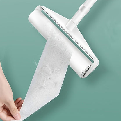 Lint Roller with 49-Inch Extendable Handle for Pet Hair Removal – Reusable Sticky Roller for Sofa, Carpet, Clothes, Floor & Furniture, Tear-Off Design, White