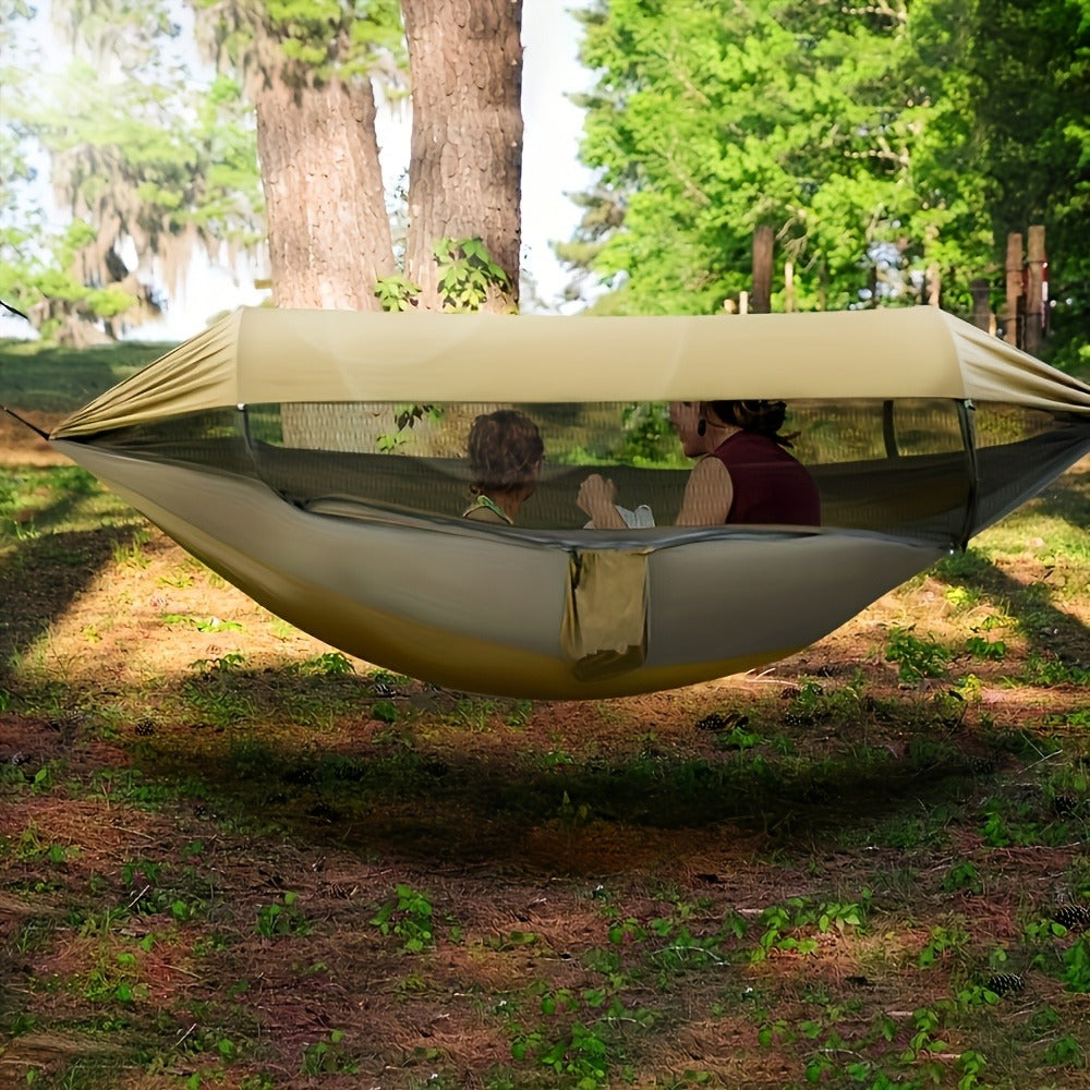 Camping Hammock with Mosquito Net, 210T Nylon, 265lbs Cap.