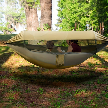 Camping Hammock with Mosquito Net, 210T Nylon, 265lbs Cap.