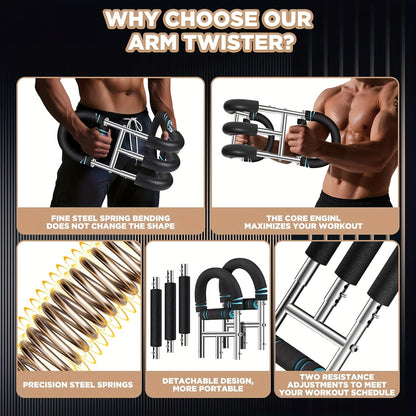 Spring Chest Expander Bar – Adjustable Arm & Tricep Trainer