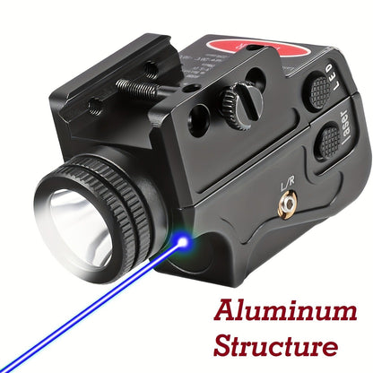 Tactical Green Laser Sight with LED Flashlight Combo - USB Rechargeable, Picatinny Rail Mount, Ambidextrous for Pistols, Rifles & Airguns