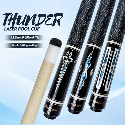 2-Piece Pool Cue 58 Inch – Grade A Canadian Maple, 12.5mm Low Deflection Shaft, Multi-Layer Leather Tip, Irish Linen Wrap – Professional Billiard Stick for Players