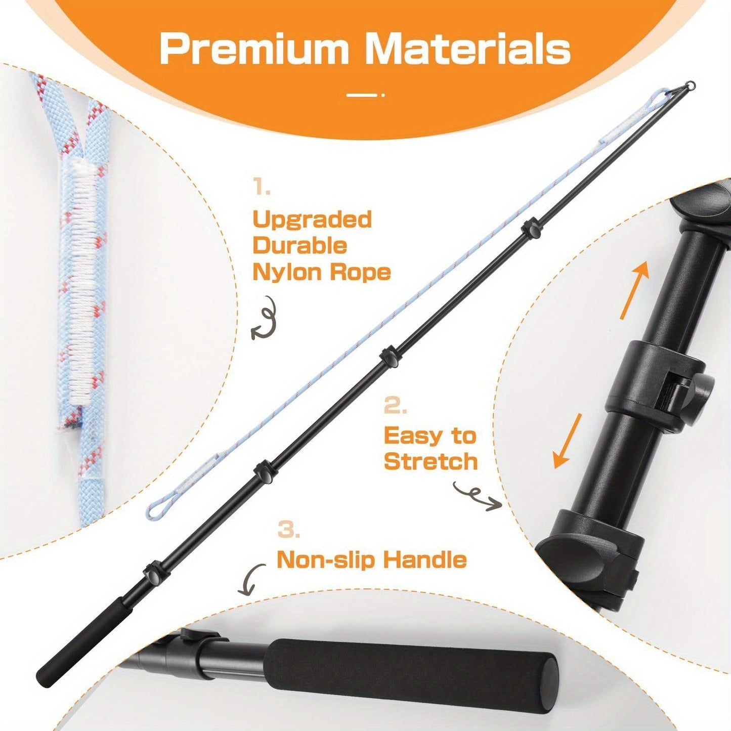 Dog Flirt Pole Telescopic - Extendable Flirt Stick with 3 Detachable Toys & Nylon Rope, Aluminum Alloy Dog Chase Toy for Small Medium Large Dogs, Agility Training Exercise & Interactive Play Tool