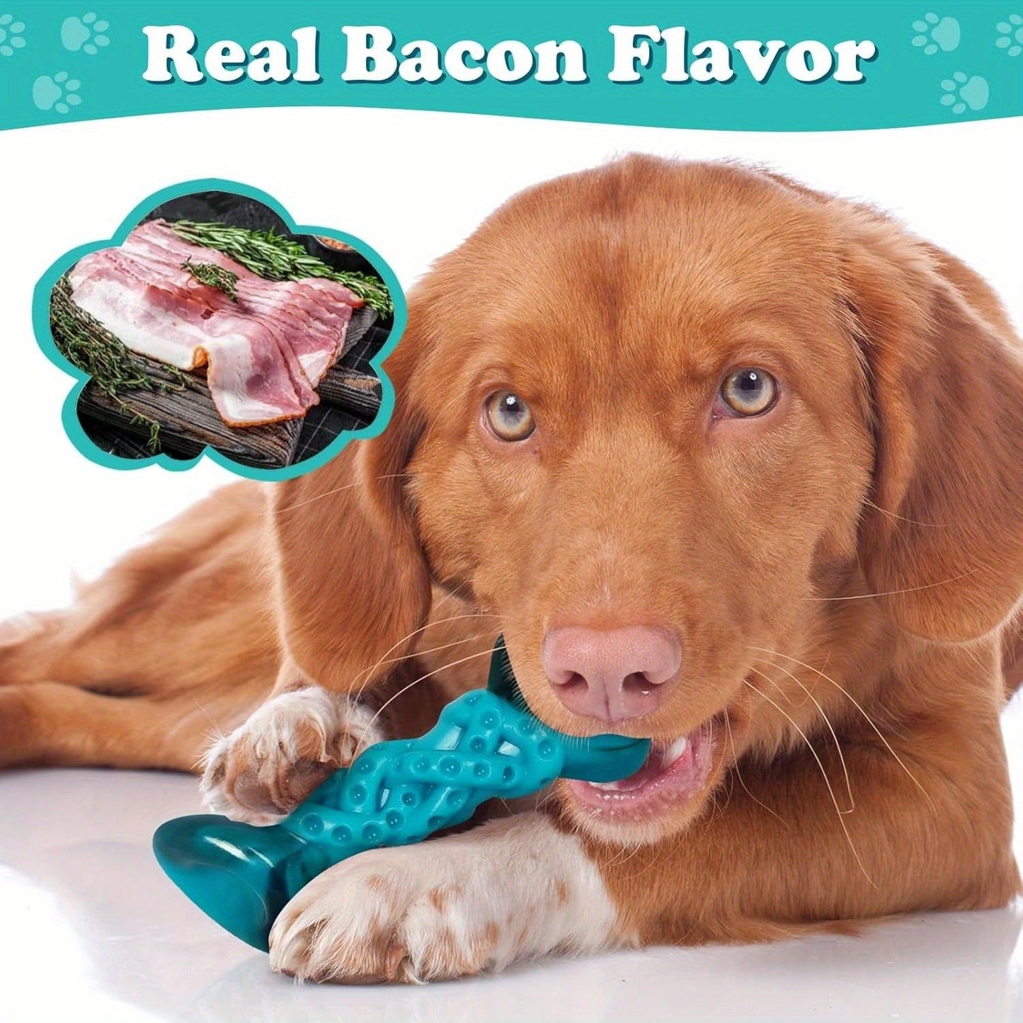 Indestructible Dog Chew Toy Nylon Bone for Aggressive Chewers - Tough Durable Dog Bone for Super Chewers, Long Lasting Chew Toys for Medium Large Breed Dogs, Teeth Cleaning & Boredom Relief