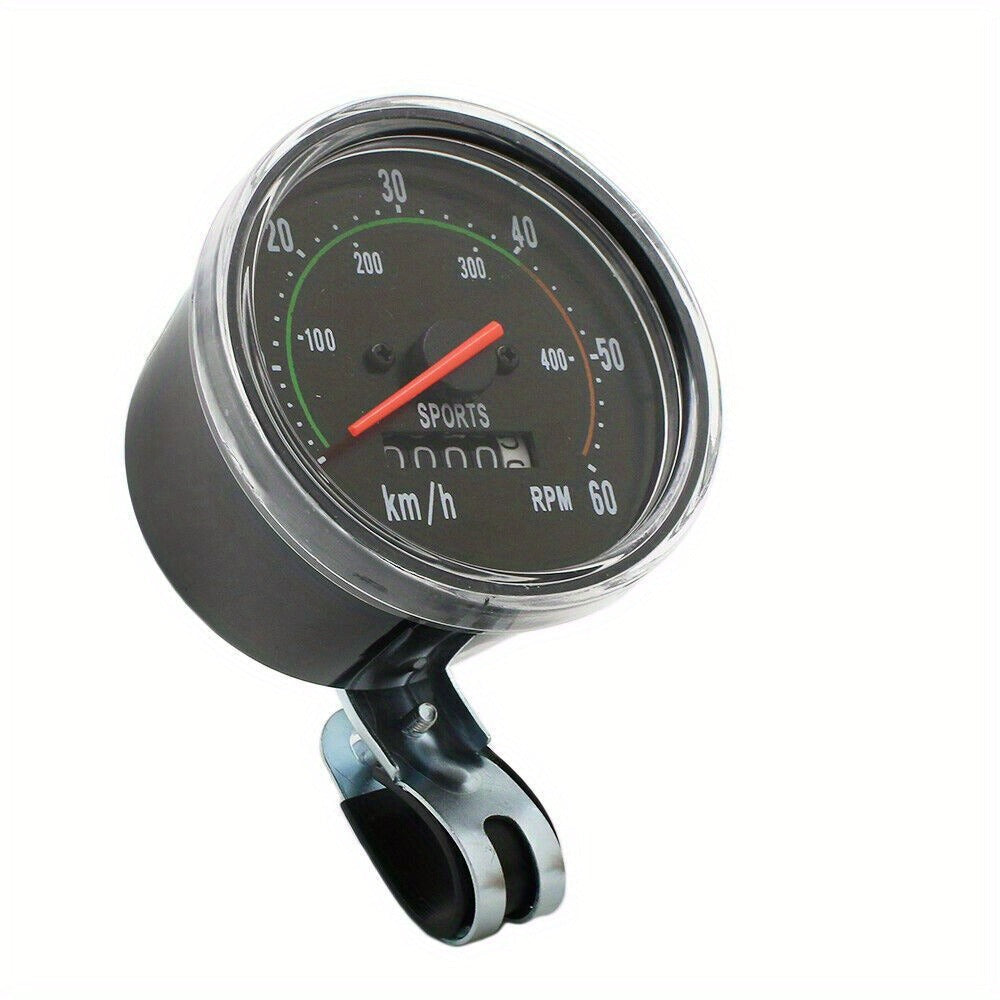 Bicycle Speedometer Classic Chrome Bezel Kit - Black, Left/Right Mountable, Fits 26/27.5/28/29 Inch Handlebars, General Bike & Exercycle