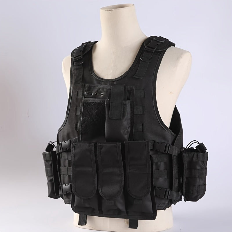 Tactical Outdoor Training Vest for Men Women – Lightweight Protective Hiking Vest with Multi-Pocket Design, Breathable & Adjustable, Ideal for Trekking Camping Hunting Fishing