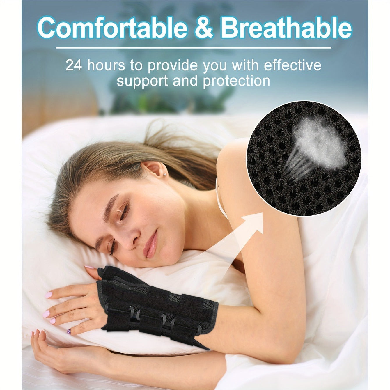 Wrist & Thumb Brace Complete Support Set with Adjustable Shoulder Strap, Night Clip Stabilizer, Wrist Tube & Hand Support – Unisex Compression Wrap for Pain Relief