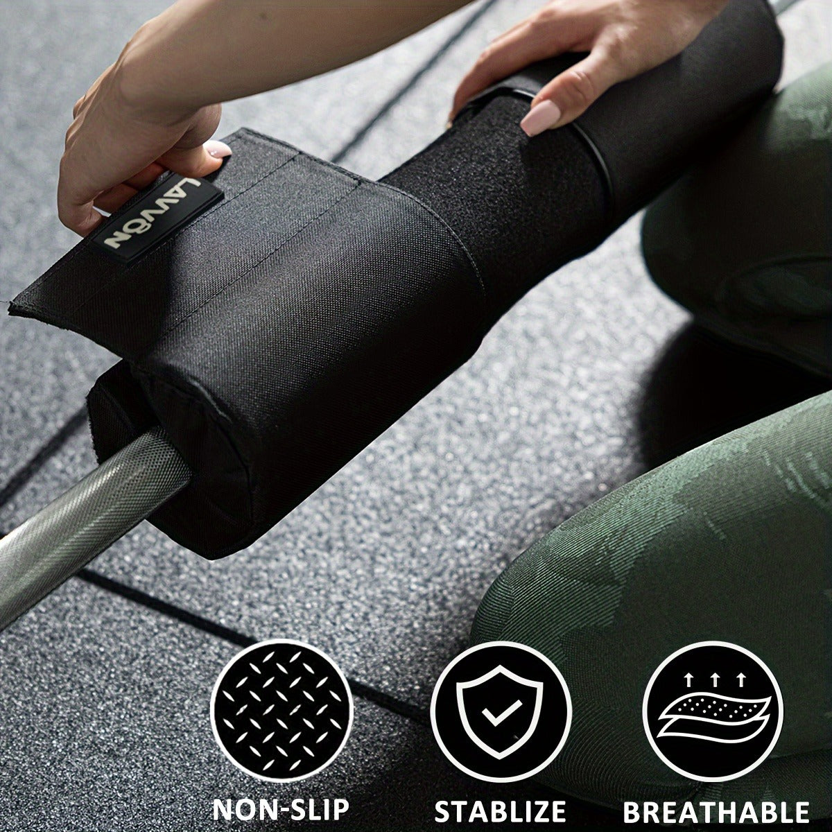 Barbell Squat Pad Set with Wrist Straps & Ankle Straps – Thick Anti-Slip Foam Bar Pad for Hip Thrusts, Squats & Lunges, Weightlifting Neck Cushion for Men Women