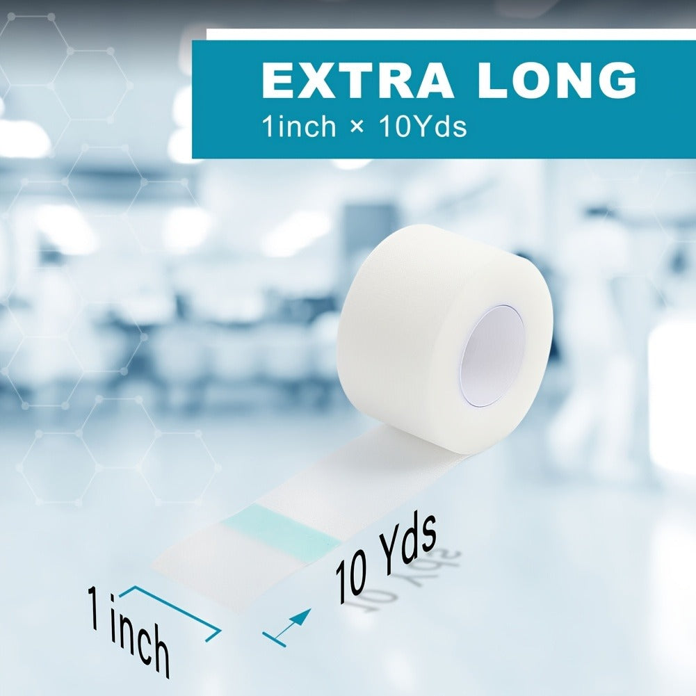 Surgical Paper Tape 6 Rolls – 2 Inch x 10 Yards Hypoallergenic Medical Adhesive Tape with 2 Dispensers for Wound Care, Gauze Securing, Sensitive Skin & Post-Surgery First Aid