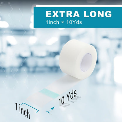 Surgical Paper Tape 6 Rolls – 2 Inch x 10 Yards Hypoallergenic Medical Adhesive Tape with 2 Dispensers for Wound Care, Gauze Securing, Sensitive Skin & Post-Surgery First Aid