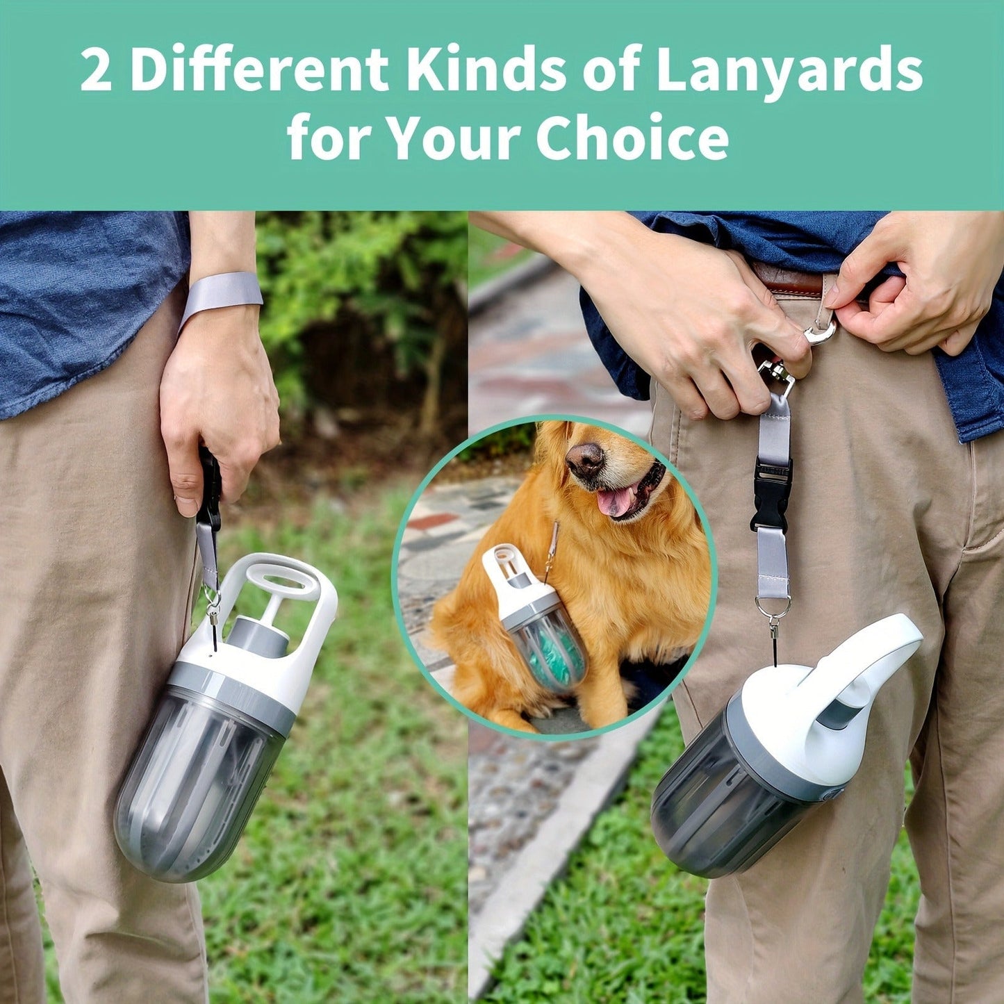 Dog Pooper Scooper No-Touch 2-in-1 with 75 Waste Bags & Wide Claw Attachment – Portable Hands-Free Hygienic Waste Pick-Up System for Small Medium Large Dogs, Parks & Lawn Use